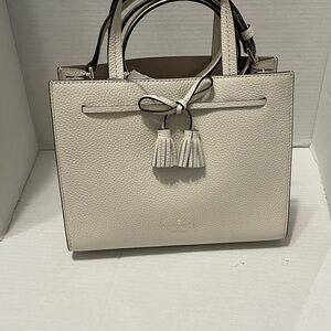 Kate Spade white Satchel with Tassel Accent NWT